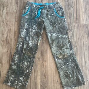 Realtree Women's Camouflage Joggers with Blue Trim